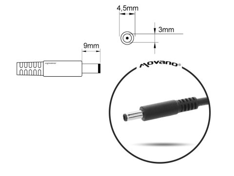 MITSU ZASILACZ 19.5V 3.34A (4.5X3.0 PIN) - DELL MITSU ZASILACZ 19.5V 3.34A (4.5X3.0 PIN) - DELL
