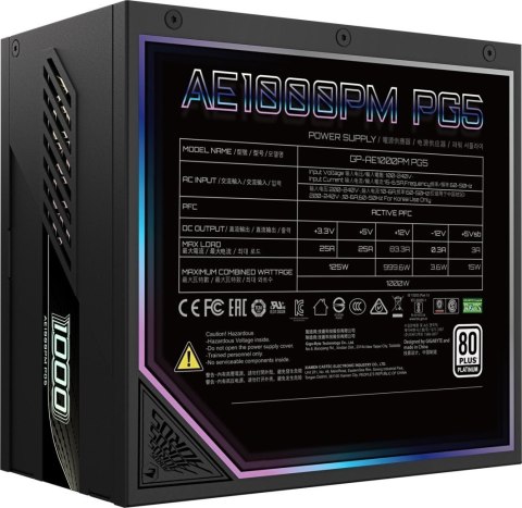 Zasilacz Gigabyte Aorus Elite Platinum ATX 3.1 1000W Zasilacz Gigabyte Aorus Elite Platinum ATX 3.1 1000W
