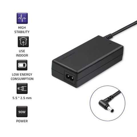 Zasilacz Qoltec 50071.90W do notebooka Asus (19 V; 4,74 A; 90W; 5.5 mm x 2.5 mm) Zasilacz Qoltec 50071.90W do notebooka Asus (19 V; 4,74 A; 90W; 5.5 mm x 2.5 mm)