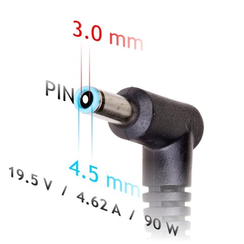 Zasilacz sieciowy Akyga AK-ND-53 do notebooka DELL (19,5 V; 4,62 A; 90W; 4.5 mm x 3 mm) Zasilacz sieciowy Akyga AK-ND-53 do notebooka DELL (19,5 V; 4,62 A; 90W; 4.5 mm x 3 mm)