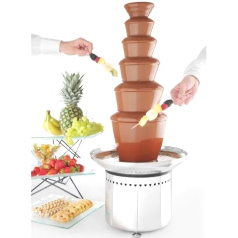Fontanna do czekolady fondue 6 poziomów stalowa 300 W - Hendi 274163 Fontanna do czekolady fondue 6 poziomów stalowa 300 W - Hendi 274163
