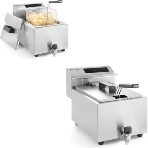 Frytownica frytkownica z panelem cyfrowym Mastercook z kranem 8L 3500W Frytownica frytkownica z panelem cyfrowym Mastercook z kranem 8L 3500W