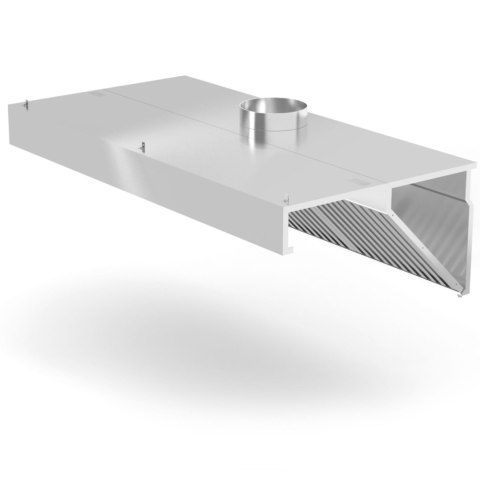 Okap pochłaniacz przyścienny skośny z filtrami labiryntowymi nierdzewny 100x70x45 cm - Hendi 229286 Okap pochłaniacz przyścienny skośny z filtrami labiryntowymi nierdzewny 100x70x45 cm - Hendi 229286