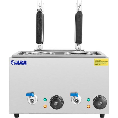 Makaroniarka warnik do gotowania makaronu z kranikami 4 kosze 2 x 6,5 l 3000 W Makaroniarka warnik do gotowania makaronu z kranikami 4 kosze 2 x 6,5 l 3000 W