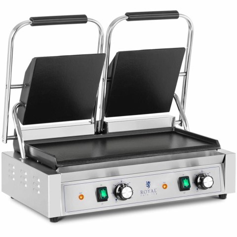 Grill kontaktowy elektryczny gładki podwójny 48 x 23 cm 3600 W Grill kontaktowy elektryczny gładki podwójny 48 x 23 cm 3600 W
