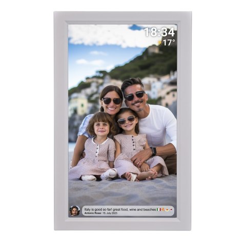 Ramka cyfrowa 15.6'' 16GB microSD WiFi głośnik Full HD Frameo PFF-1503W - biała Ramka cyfrowa 15.6'' 16GB microSD WiFi głośnik Full HD Frameo PFF-1503W - biała