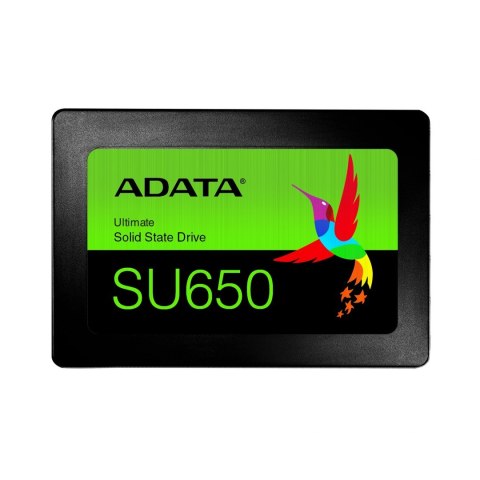 ADATA | Ultimate SU650 | 512 GB | Format dysku SSD 2,5" | Interfejs SSD SATA 6 Gb/s | Prędkość odczytu 520 MB/s | Prędkość zapis ADATA | Ultimate SU650 | 512 GB | Format dysku SSD 2,5" | Interfejs SSD SATA 6 Gb/s | Prędkość odczytu 520 MB/s | Prędkość zapis