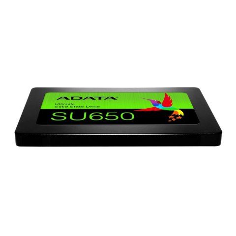 ADATA | Ultimate SU650 | 512 GB | Format dysku SSD 2,5" | Interfejs SSD SATA 6 Gb/s | Prędkość odczytu 520 MB/s | Prędkość zapis ADATA | Ultimate SU650 | 512 GB | Format dysku SSD 2,5" | Interfejs SSD SATA 6 Gb/s | Prędkość odczytu 520 MB/s | Prędkość zapis