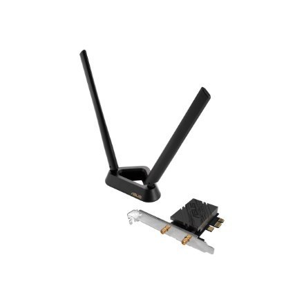 ASUS PCE-BE92BT Tri-Band Wi-Fi Adapter, Bluetooth 5.4, Wi-Fi 7, 802.11be ASUS PCE-BE92BT Tri-Band Wi-Fi Adapter, Bluetooth 5.4, Wi-Fi 7, 802.11be