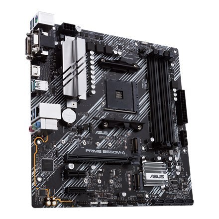 Asus | PRIME B550M-A | Processor family AMD | Processor socket AM4 | DDR4 | Memory slots 4 | Supported hard disk drive interface Asus | PRIME B550M-A | Processor family AMD | Processor socket AM4 | DDR4 | Memory slots 4 | Supported hard disk drive interface