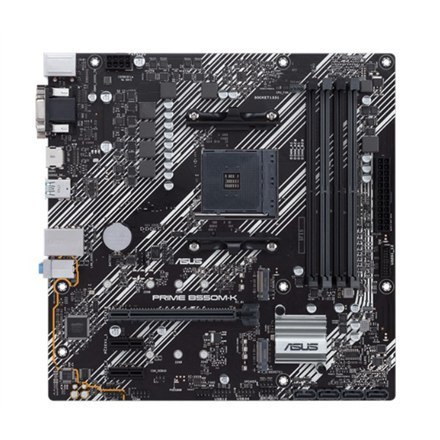 Asus | PRIME B550M-K | Gniazda pamięci 4 | Chipset AMD B | Micro ATX | Rodzina procesorów AMD | Gniazdo procesora AM4 | DDR4 Asus | PRIME B550M-K | Gniazda pamięci 4 | Chipset AMD B | Micro ATX | Rodzina procesorów AMD | Gniazdo procesora AM4 | DDR4