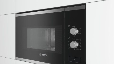 Bosch | BFL520MS0 | Microwave Oven | Built-in | 20 L | 800 W | Stainless steel/Black Bosch | BFL520MS0 | Microwave Oven | Built-in | 20 L | 800 W | Stainless steel/Black