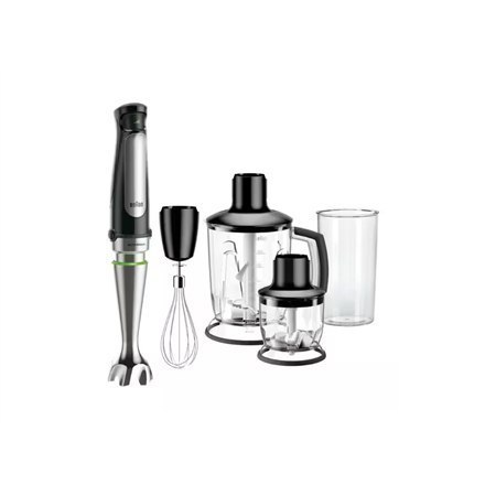 Braun | MultiQuick 7 Blender ręczny | MQ 7045X | Blender ręczny | 1000 W | Liczba prędkości 6 | Rozdrabniacz | Czarny/stal nierd Braun | MultiQuick 7 Blender ręczny | MQ 7045X | Blender ręczny | 1000 W | Liczba prędkości 6 | Rozdrabniacz | Czarny/stal nierd