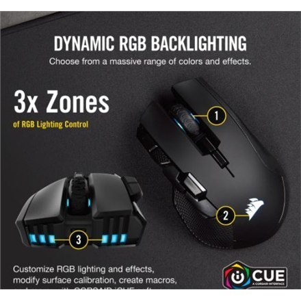 Corsair | Bezprzewodowa / Przewodowa | IRONCLAW RGB WIRELESS | Optyczna | Mysz dla graczy | Czarna | Tak Corsair | Bezprzewodowa / Przewodowa | IRONCLAW RGB WIRELESS | Optyczna | Mysz dla graczy | Czarna | Tak