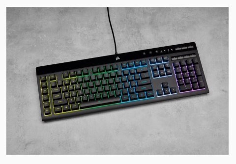 Corsair | Rubber Dome | K55 RGB PRO | Gaming Keyboard | Gaming Keyboard | RGB LED light | US | Wired | Black Corsair | Rubber Dome | K55 RGB PRO | Gaming Keyboard | Gaming Keyboard | RGB LED light | US | Wired | Black