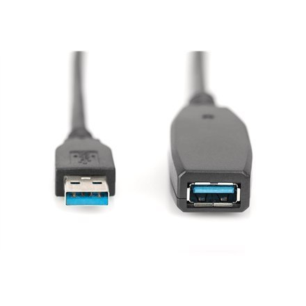 Digitus | USB extension cable | Female | 9 pin USB Type A | Male | Black | 9 pin USB Type A | 10 m Digitus | USB extension cable | Female | 9 pin USB Type A | Male | Black | 9 pin USB Type A | 10 m