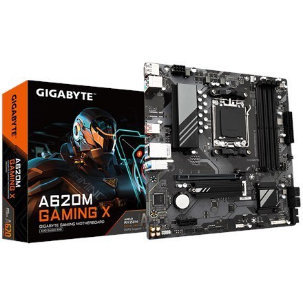 Gigabyte | A620M GAMING XG10 | Rodzina procesorów AMD | Gniazdo procesora AM5 | DDR5 DIMM | Gniazda pamięci 4 | Obsługiwane inte Gigabyte | A620M GAMING XG10 | Rodzina procesorów AMD | Gniazdo procesora AM5 | DDR5 DIMM | Gniazda pamięci 4 | Obsługiwane inte