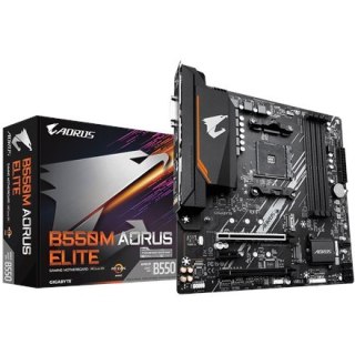 Gigabyte | B550M AORUS ELITE 1.0 | Rodzina procesorów AMD | Gniazdo procesora AM4 | DDR4 DIMM | Gniazda pamięci 4 | Liczba złącz