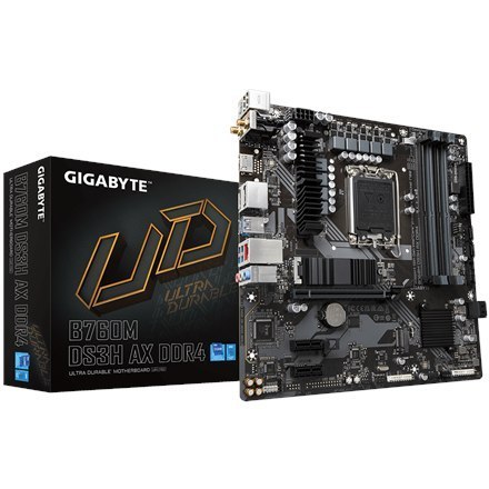 Gigabyte | B760M DS3H AX 1.3 M/B | Rodzina procesorów Intel | Gniazdo procesora LGA1700 | DDR4 DIMM | Gniazda pamięci 4 | Obsług Gigabyte | B760M DS3H AX 1.3 M/B | Rodzina procesorów Intel | Gniazdo procesora LGA1700 | DDR4 DIMM | Gniazda pamięci 4 | Obsług