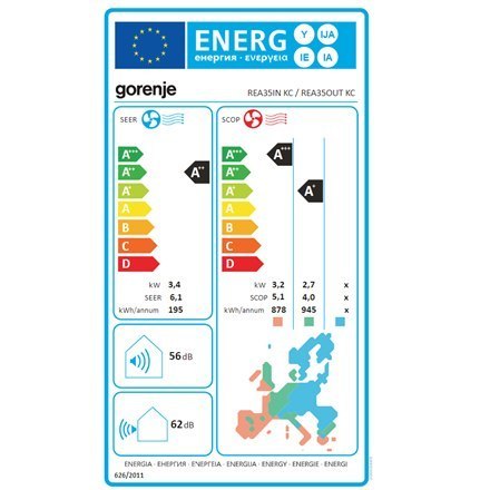 Gorenje | Klimatyzator, jednostka zewnętrzna | 20003668 REA35IN KC Gorenje | Klimatyzator, jednostka zewnętrzna | 20003668 REA35IN KC