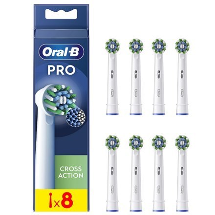 Oral-B | Wymienne główki szczoteczki do zębów | EB50RX-8 Cross Action Pro | Główki | Dla dorosłych | Liczba główek szczoteczki w Oral-B | Wymienne główki szczoteczki do zębów | EB50RX-8 Cross Action Pro | Główki | Dla dorosłych | Liczba główek szczoteczki w