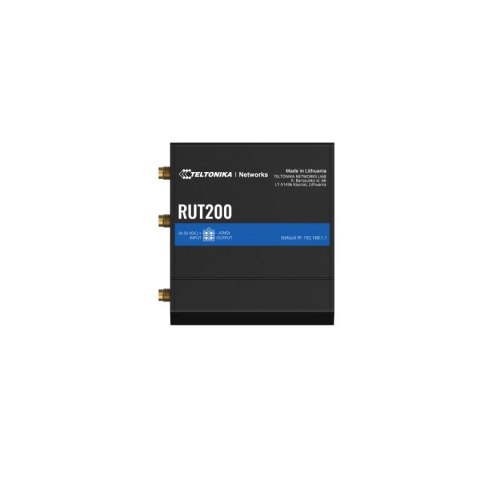 Router LTE Cat 4 | RUT200 | 802.11n | 10/100 Mbit/s | Porty Ethernet LAN (RJ-45) 2 | Obsługa sieci mesh Nie | MU-MiMO Nie | 2G/3 Router LTE Cat 4 | RUT200 | 802.11n | 10/100 Mbit/s | Porty Ethernet LAN (RJ-45) 2 | Obsługa sieci mesh Nie | MU-MiMO Nie | 2G/3