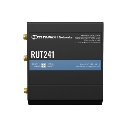 Router LTE | RUT241 | 802.11n | 10/100 Mbit/s | Porty Ethernet LAN (RJ-45) 2 | Obsługa sieci mesh Nie | MU-MiMO Nie | 2G/3G/4G | Router LTE | RUT241 | 802.11n | 10/100 Mbit/s | Porty Ethernet LAN (RJ-45) 2 | Obsługa sieci mesh Nie | MU-MiMO Nie | 2G/3G/4G |