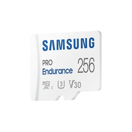 Samsung | PRO Endurance | MB-MJ256KA/EU | 256 GB | Karta pamięci microSD | Pamięć flash klasy U3, V30, Class 10 | Adapter SD Samsung | PRO Endurance | MB-MJ256KA/EU | 256 GB | Karta pamięci microSD | Pamięć flash klasy U3, V30, Class 10 | Adapter SD