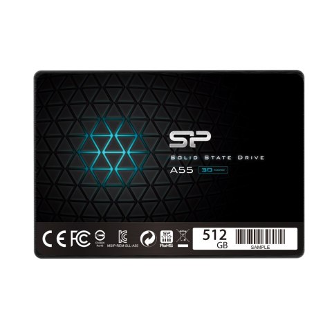 Silicon Power | A55 | 512 GB | Format SSD 2,5" | Interfejs SSD SATA | Prędkość odczytu 560 MB/s | Prędkość zapisu 530 MB/s Silicon Power | A55 | 512 GB | Format SSD 2,5" | Interfejs SSD SATA | Prędkość odczytu 560 MB/s | Prędkość zapisu 530 MB/s