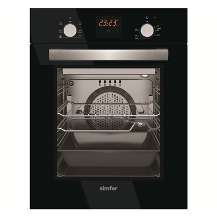Simfer | 4207BERSP | Piekarnik | 47 L | Wielofunkcyjny | Ręczny | Wysuwane pokrętła | Wysokość 59,5 cm | Szerokość 45 cm | Czarn Simfer | 4207BERSP | Piekarnik | 47 L | Wielofunkcyjny | Ręczny | Wysuwane pokrętła | Wysokość 59,5 cm | Szerokość 45 cm | Czarn