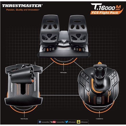 Thrustmaster | Lot T 16000M Flight Pack | Czarny Thrustmaster | Lot T 16000M Flight Pack | Czarny