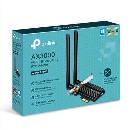 TP-LINK | Network adapter | IEEE 802.11b | IEEE 802.11a | IEEE 802.11g | IEEE 802.11n | IEEE 802.11ac | Bluetooth 5.0 | 802.11ax TP-LINK | Network adapter | IEEE 802.11b | IEEE 802.11a | IEEE 802.11g | IEEE 802.11n | IEEE 802.11ac | Bluetooth 5.0 | 802.11ax