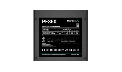 Zasilacz DEEPCOOL PF350 350W 80 PLUS Standard, ATX12V V2.4, czarny Deepcool | PF350 | 350 W Zasilacz DEEPCOOL PF350 350W 80 PLUS Standard, ATX12V V2.4, czarny Deepcool | PF350 | 350 W