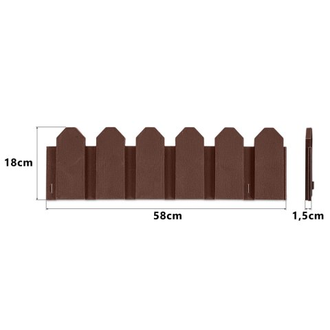 Obrzeże ogrodowe Plonos 240 cm PL-960 brązowe