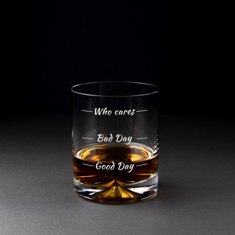 Etui na whisky i 2 szklanki Who cares prezent ślub