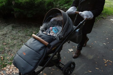 RĘKAWICZKA/MUFKA DO WÓZKA - MINKY GREY