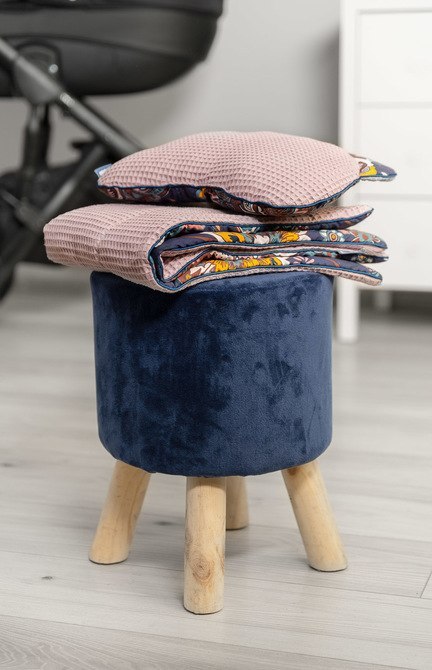 KOMPLET DO WÓZKA WAFEL BOHO BRUDNY RÓŻ