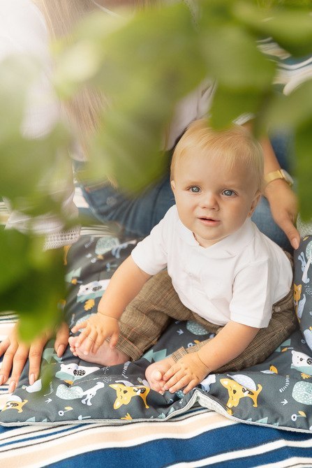 KOMPLET DO WÓZKA WAFEL BOHO BRUDNY RÓŻ