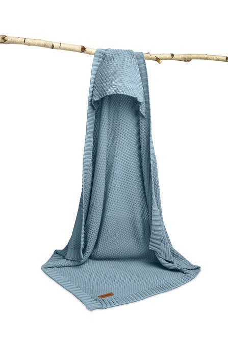 OTULACZ Z KAPTURKIEM 100% BAMBOO GIFT NIEBIESKI