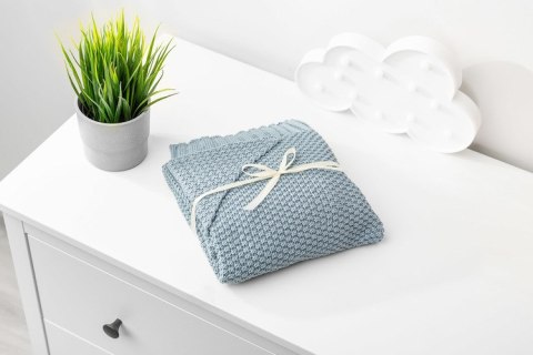 OTULACZ Z KAPTURKIEM 100% BAMBOO GIFT NIEBIESKI