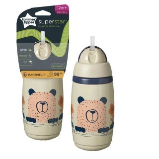 478245 BIDON SŁOMKA GIRL 260ML SZARY