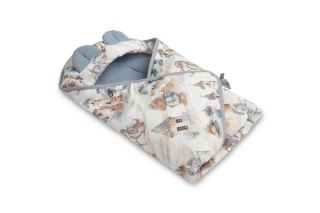 OTULACZ MUŚLINOWY DO FOTELIKA - SMOKI JEANS