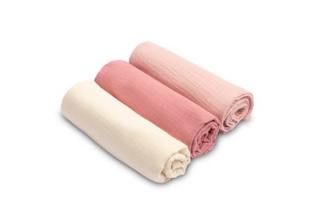 PIELUCHA MUŚLINOWA JEDNOLITA RÓŻOWA (Opak - 3 szt) PIELUCHA MUŚLINOWA JEDNOLITA RÓŻOWA (Opak - 3 szt)