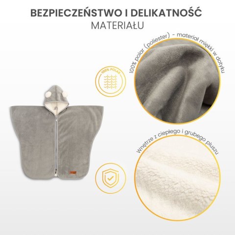 PONCZO SAMOCHODOWE RÓŻOWY PLUSZ