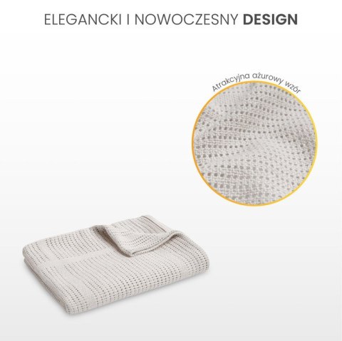 KOC AŻUROWY MOLI JASNY SZARY